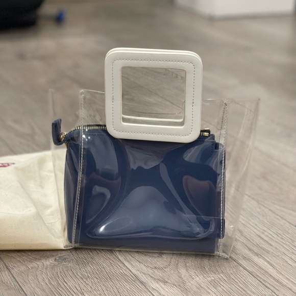 Staud mini Shirley PVC bag in navy - Picture 2 of 2